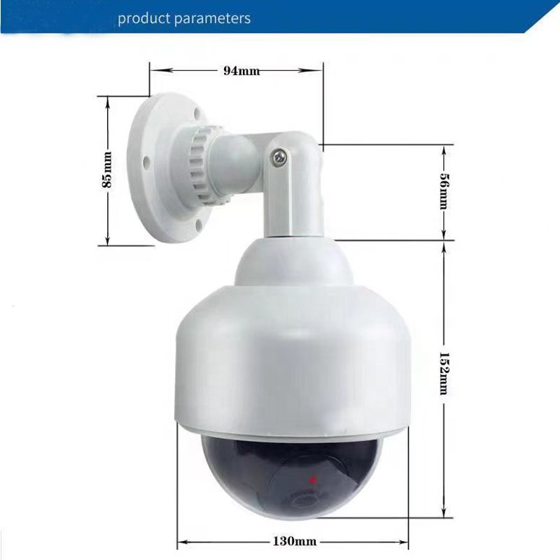 Outdoor simulation safety simulation virtual simulation dome closed circuit television camera with flashing LED warning light