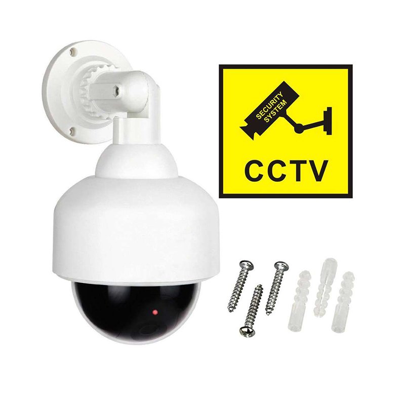 Outdoor simulation safety simulation virtual simulation dome closed circuit television camera with flashing LED warning light