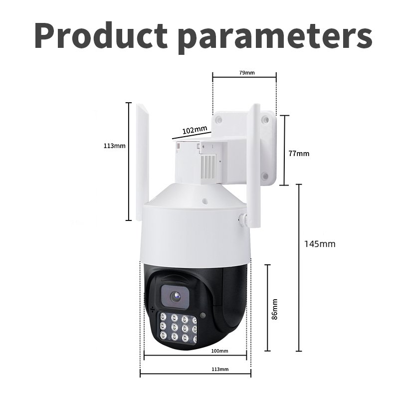 5MP CCTV Network Camera System Two-Way Audio Surveillance Waterproof Full Color Night Vision Home Security Camera