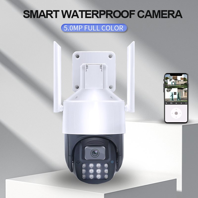 5MP CCTV Network Camera System Two-Way Audio Surveillance Waterproof Full Color Night Vision Home Security Camera