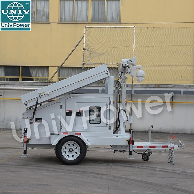 Hot Selling Mobile LED Solar Light Tower Telescopic Mast Solar Light Tower Portable Lighting Tower With 4 pcs PV Panel