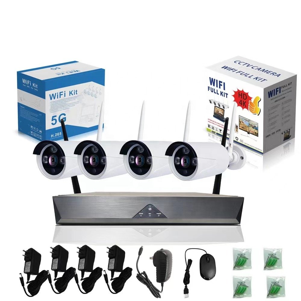 HD Network Camera Waterproof Video Recorder Monitoring Kit Full Color Warm Light CCTV Camera Infrared Night Surveillance Camera