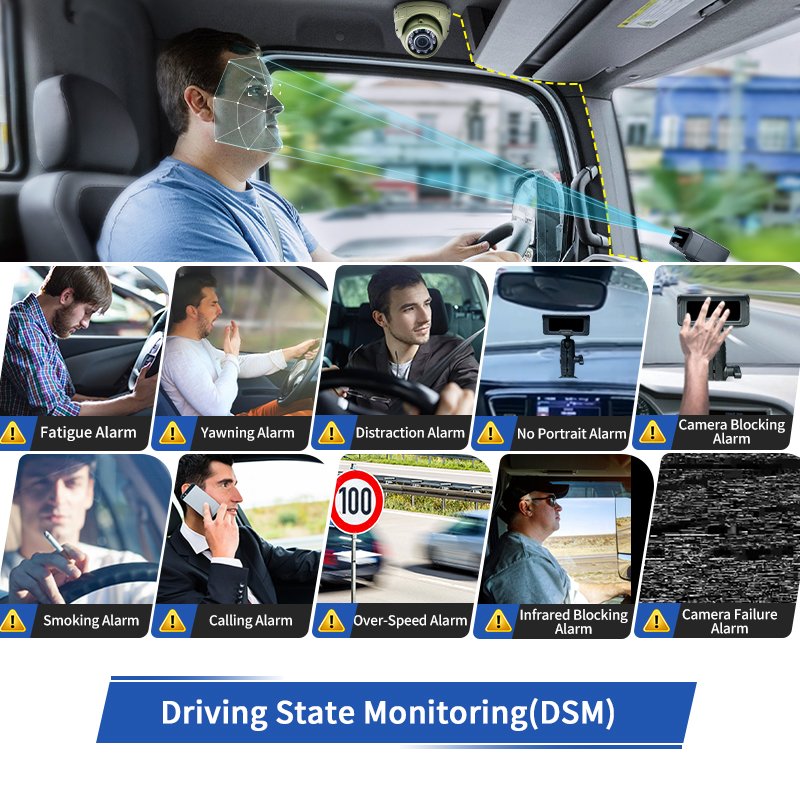 CareDrive MR910-D 4CH AI MDVR with DSM 1080P Video Monitoring Recording SD Card 4G WIFI GPS Tracking For Truck Fleet Management