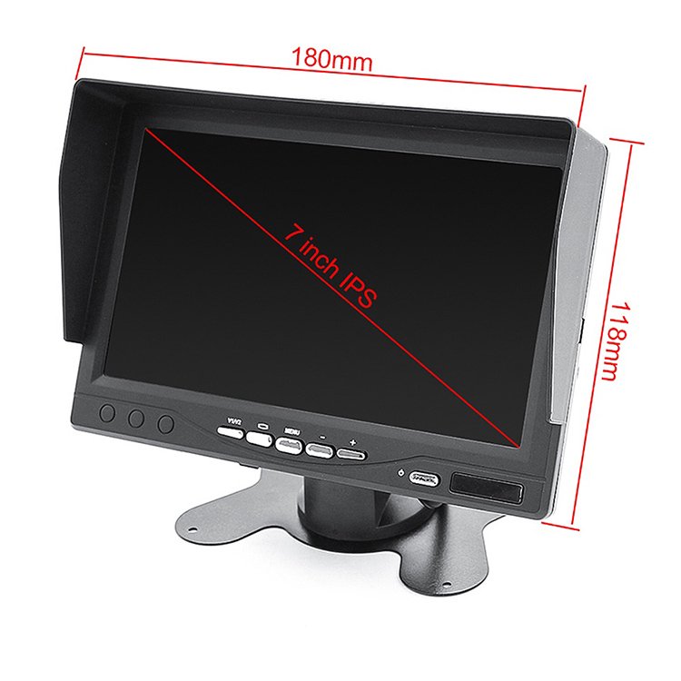 4CH GPS 1080P AHD Surveillance System 7 Inch VGA Monitor 4 IR Night Vision Waterproof Cameras 7 Inch IPS Mobile DVR SD Card