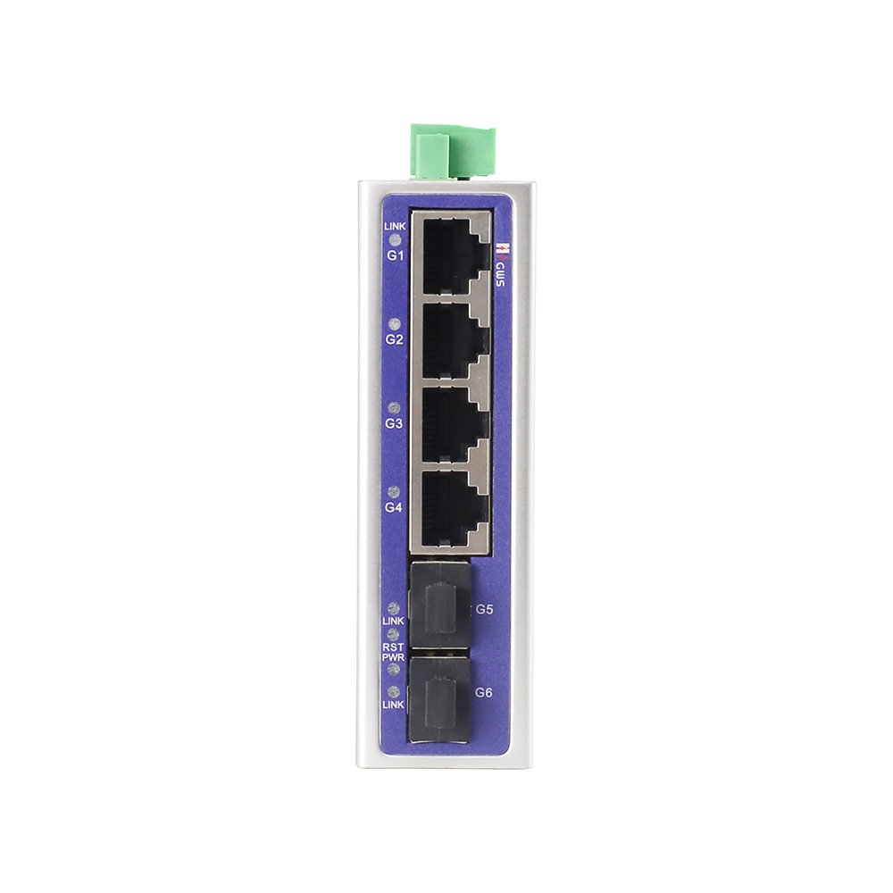 4*GE+2*GF SFP port Industrial din-rail switch 6 port E-Network Management industrial Ethernet switch for cctv supervisor