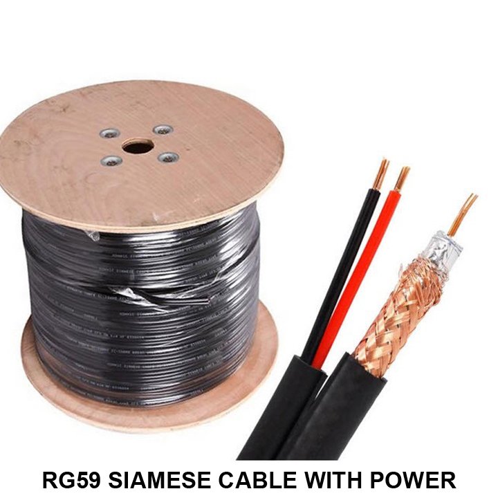 CCTV Cable Coaxial RG59 Power Cable RG59+2C Cable for Video Surveillance Systems