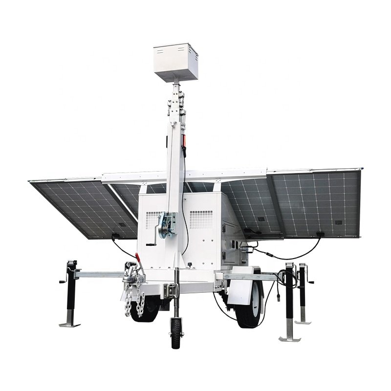 CCTV Surveillance trailer tower solar systems