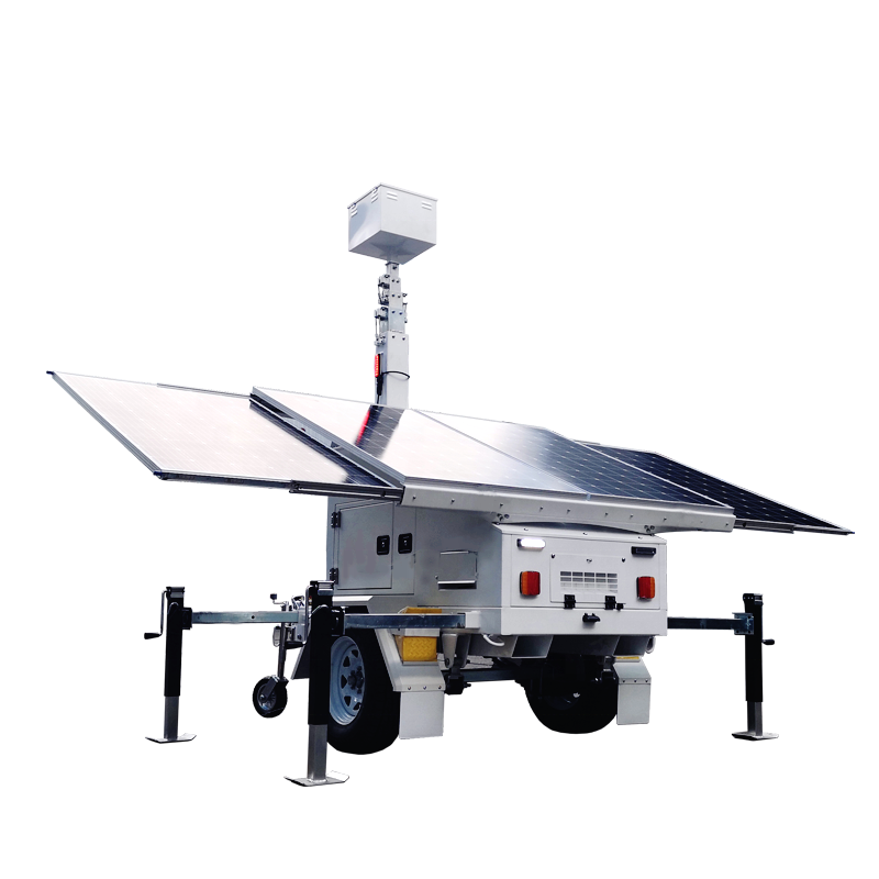 CCTV Surveillance trailer tower solar systems