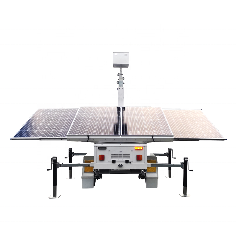 CCTV Surveillance trailer tower solar systems