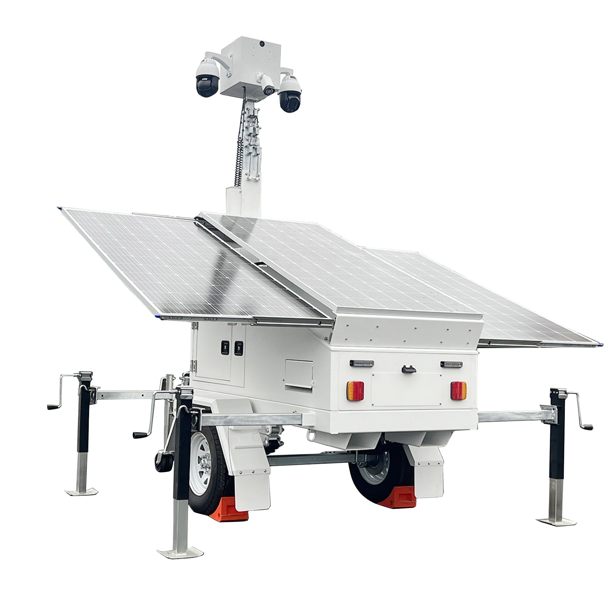 CCTV Surveillance trailer tower solar systems