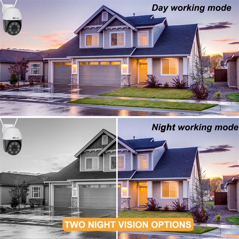 Wistino CCTV Set Outdoor Audio Colorful Night Vision Waterproof 4CH 4MP Indoor Camera Wifi PTZ Camera H.265 Wireless Nvr CMOS