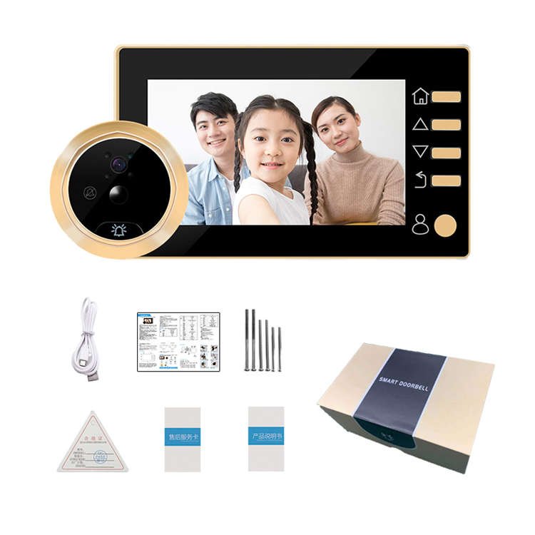 Hot selling hidden camera surveillance system photo & video monitoring video recording 4.3 inch smart door viewer
