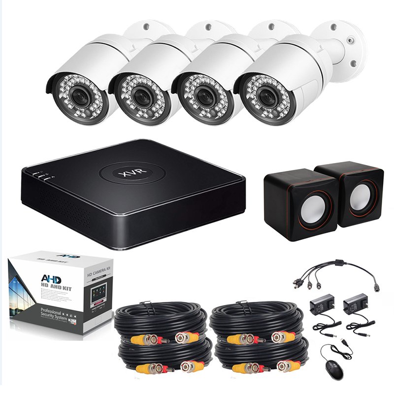 Voice recording 2020 new surveillance camera system 4ch audio DVR nvr kit security camera system