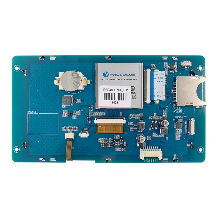 Proculus 7 Inch Uart 800*480 Display Frameless Micro Board flexible lcd screen ODM touch screen for medical machine