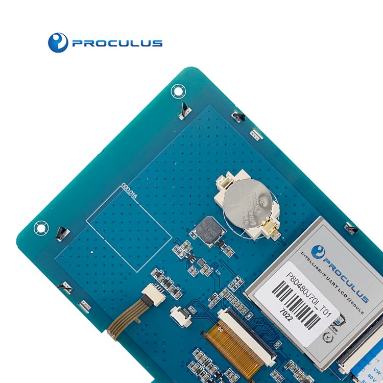 Proculus 7 Inch Uart 800*480 Display Frameless Micro Board flexible lcd screen ODM touch screen for medical machine