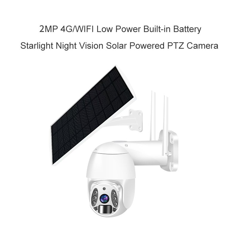In Stock Tuya 4MP Solar Battery Powered Camera 4G Sim Card Wireless WIFI PTZ Video Outdoor CCTV Surveillance Solar Camera