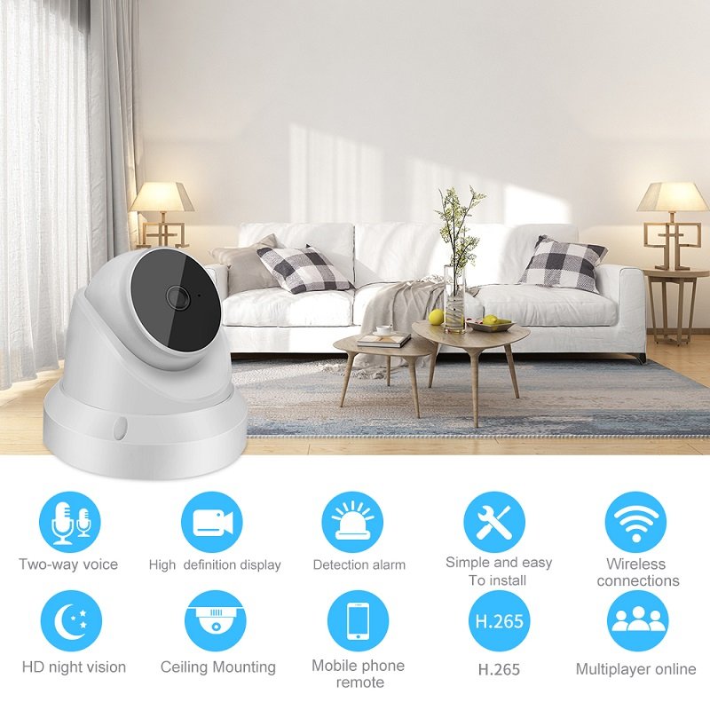 Factory Price D5 Indoor Wireless Smart V380 Home Security Camera 3MP Home Surveillance Wifi Dome Camera IP Camera
