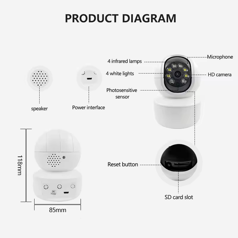 2024 YZ 6500 WIFI 2MP 1080P Outdoor XMeye IP Camera 24LED Night Vision Waterproof Security Bullet CCTV Camera P2P Security Cam