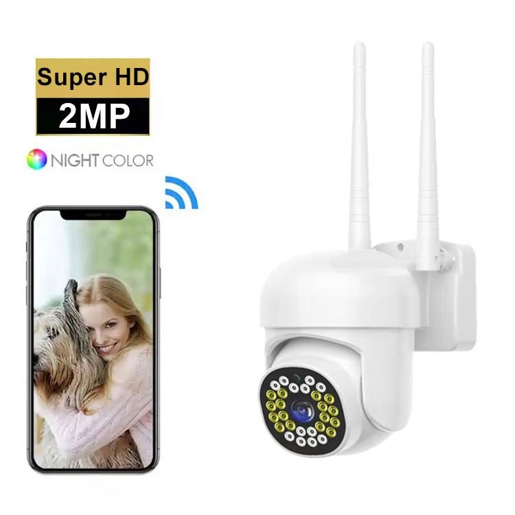 Tuya Smart 2MP Waterproof 2 Way Talk Color Night Vision wireless cctv camera system wifi 360 rotate PTZ Surveillance