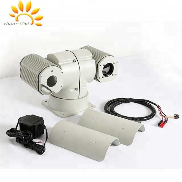 Factory direct sale T shape dual sensor ptz long range thermal camera for vehicle system