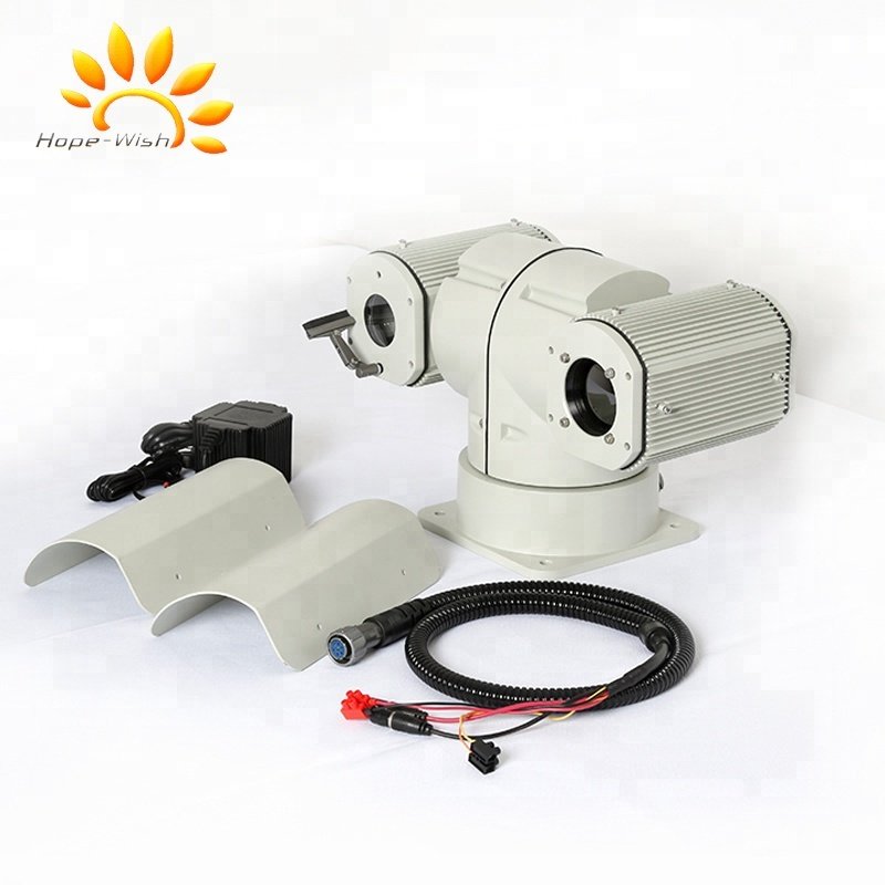 Factory direct sale T shape dual sensor ptz long range thermal camera for vehicle system