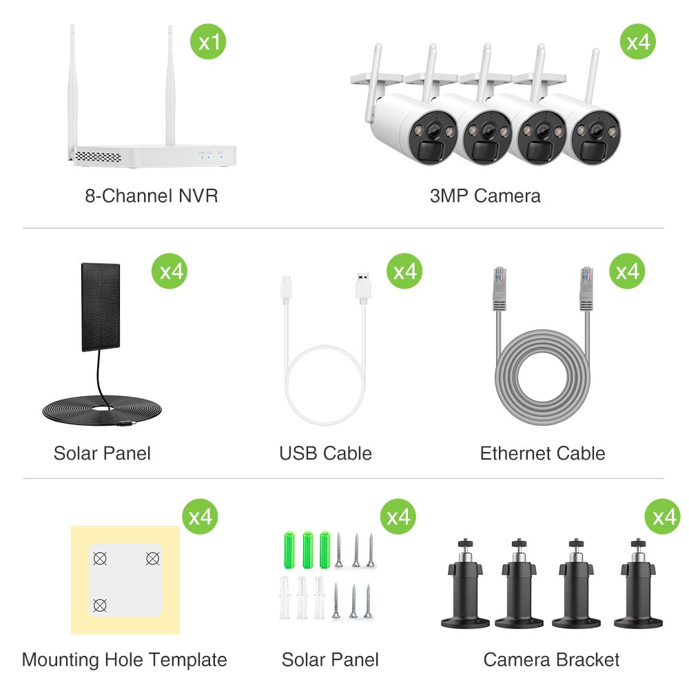 hik-connect mobile app 2TB hdd 8ch poe 4k nvr 4mp 5mp 8mp colorvu bullet cctv kit