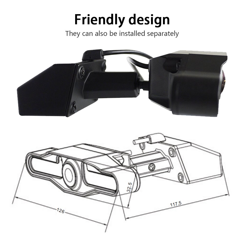 Taxi Dual Lens Video Recorder Dash Cam Rearview Camera for MDVR System