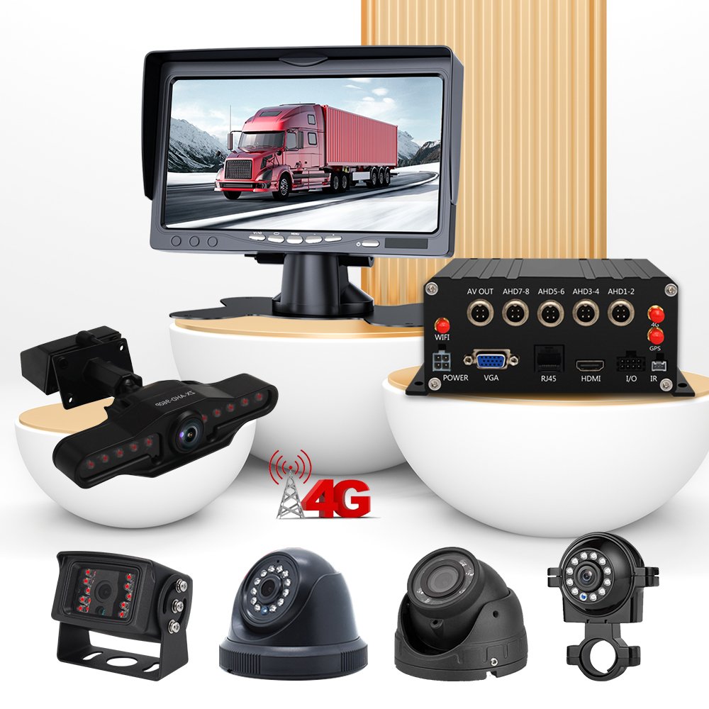 Taxi Dual Lens Video Recorder Dash Cam Rearview Camera for MDVR System