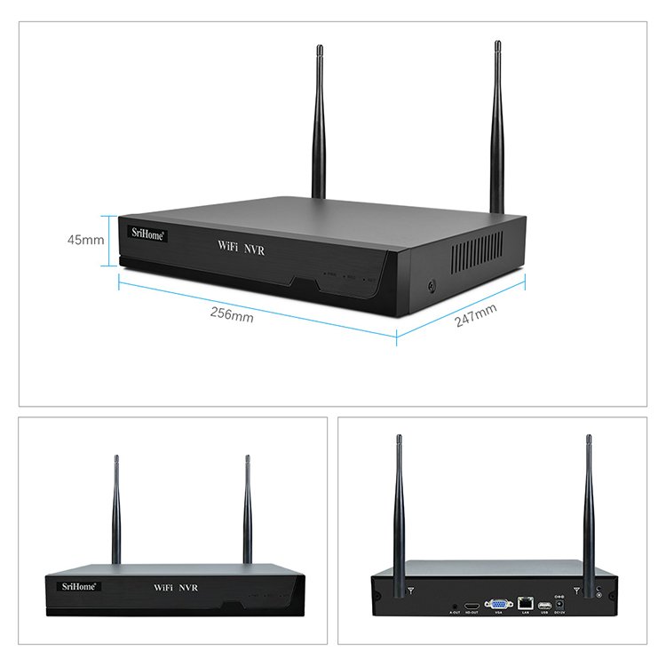 SriHome 8ch 1080P CCTV NVR H.265 Camera Security SystemNvr Kit Cctv Ip Cameras Surveillance Security Camera System