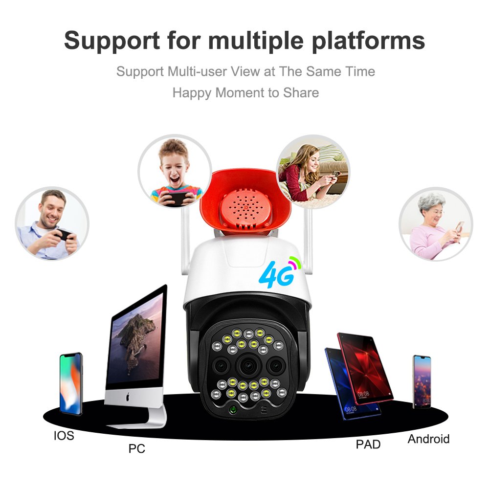 Protect Your Home or Business Outdoor Monitoring High-Tech Smart 4G Smart Security Outdoor Camera System