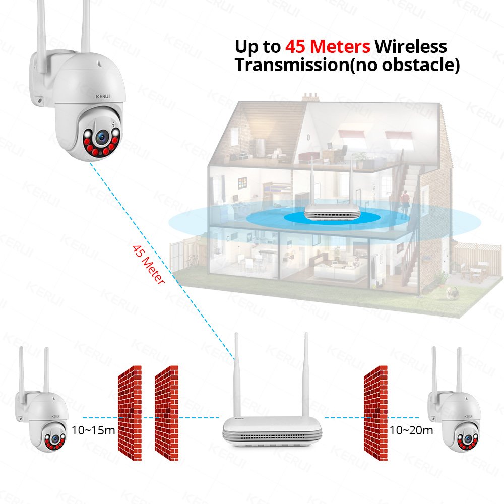 KERUI Wireless 4MP Wifi Security Cameras System 8 Channel NVR IP Camera Mini Network Camera System For Home Surveillance