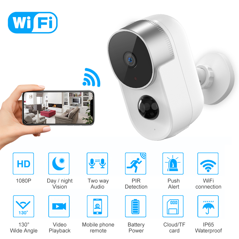 Cloudedge 1080P WiFi Battery Camera 10000mAh Powered Waterproof Oudtoor Home Security System Wireless Surveillance Cloud IP Cam