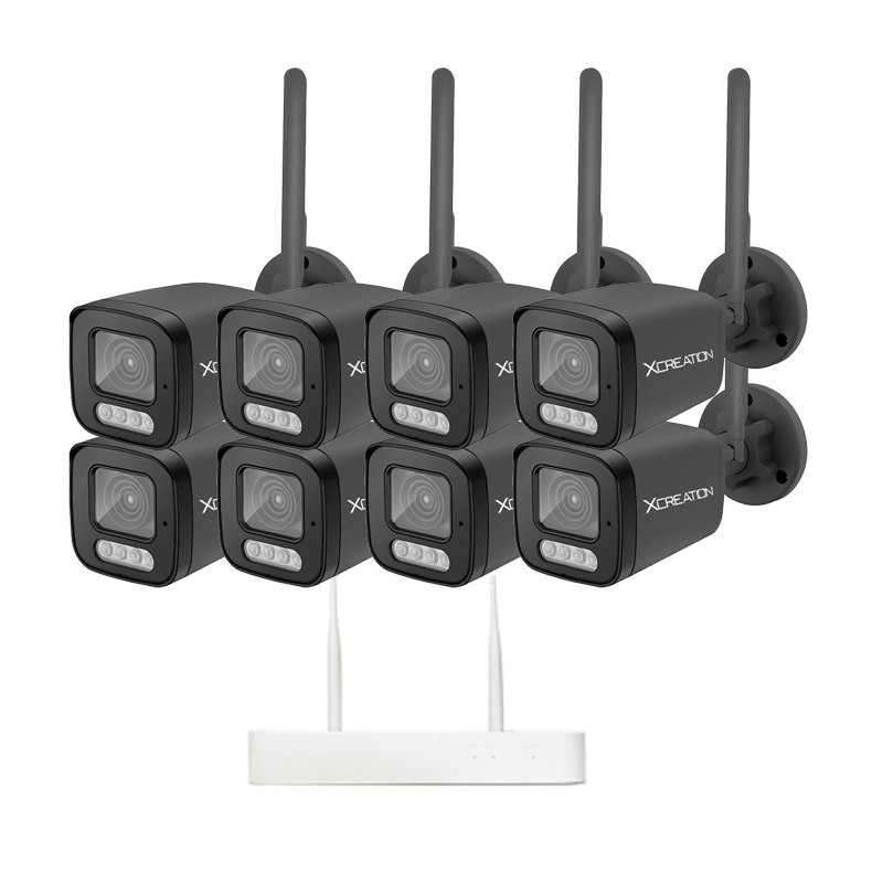 Xcreation security camera surveillance system 8 cameras kit 5MP Bullet 4/8/10CH Eseecloud OEM cctv security cameras wifi NVR