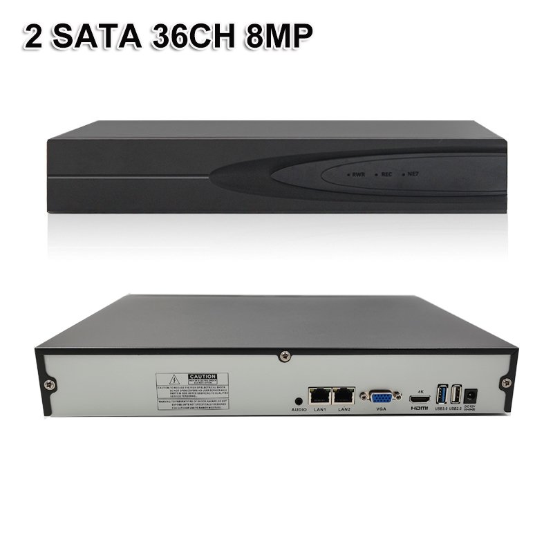 Seetong 8MP 36CH NVR 2 SATA Motion Detection vehicle Detection Multi Protocol Network Video Recorder Surveillance System
