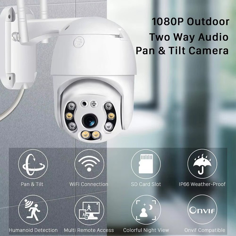 Outdoor Wifi Security Camera Dome Home Surveillance Cameras Two Way Audio Network Camera Outdoor