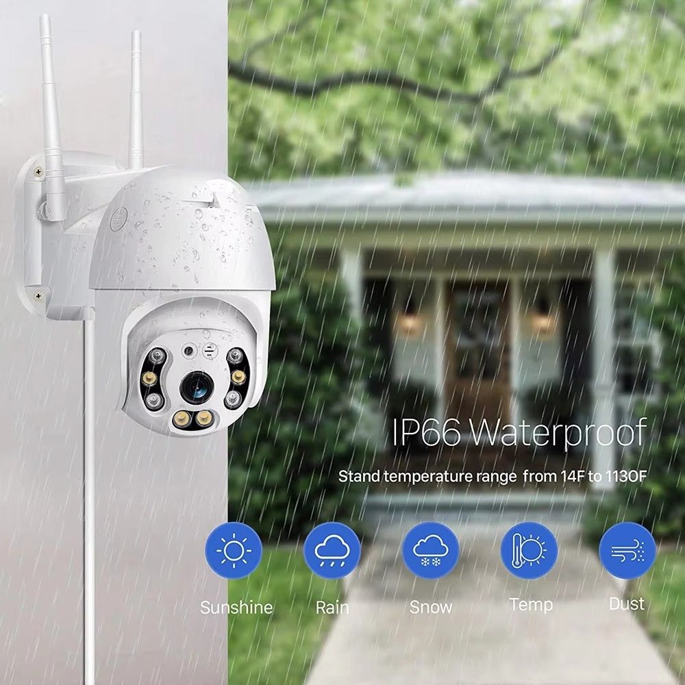 Outdoor Wifi Security Camera Dome Home Surveillance Cameras Two Way Audio Network Camera Outdoor