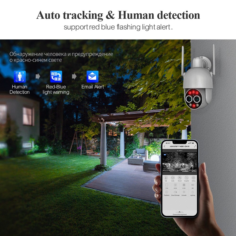 LOGO Free No MOQ 8CH Channel 8MP Dual Lens Home Surveillance Camera Security System Wireless CCTV Camera System 8X Zoom