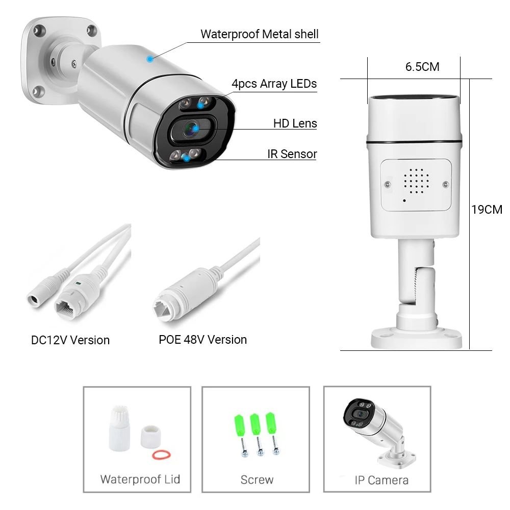 Xmeye 8mp 4mp Auto Tracking 16CH POE ip Camera kit 4k ICsee 16ch Nvr Poe Surveillance H.265 CCTV Security camera system kit