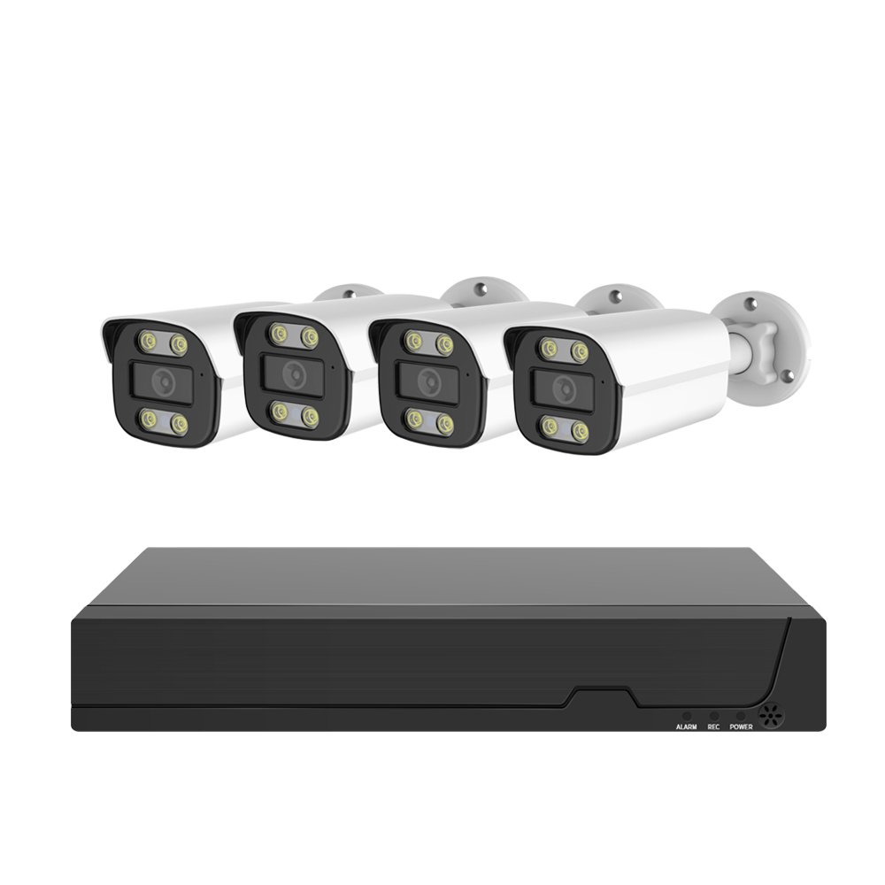 4K 4channel 8mp Security Camera System Outdoor Home Poe Nvr Kit Cctv Ip Cameras Surveillance Security Camera System