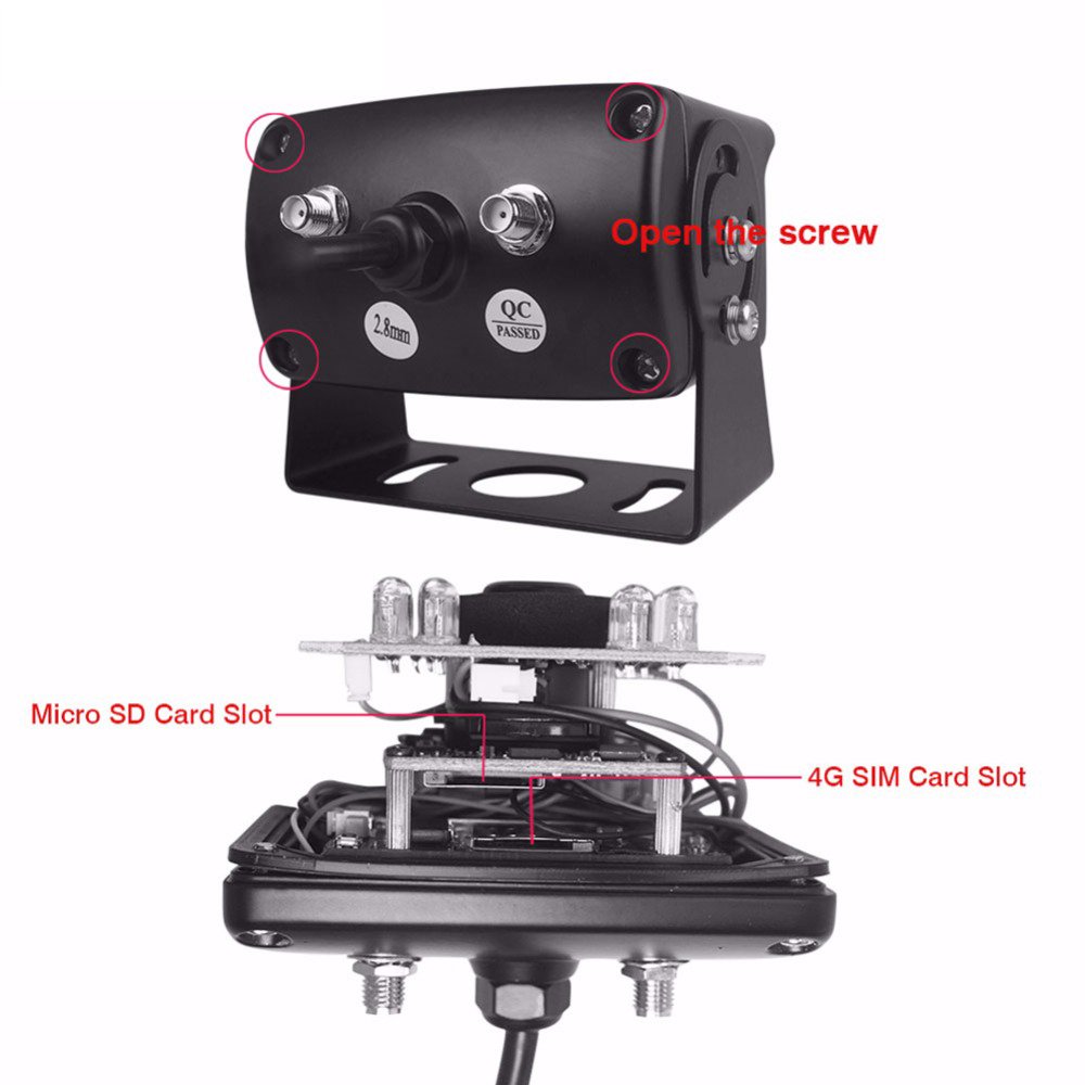 4G Sim Card Vehicles Wireless Camera Security Systems 2.4G Transmit Digital Monitor Surveillance Vehicle Camera For Trucks