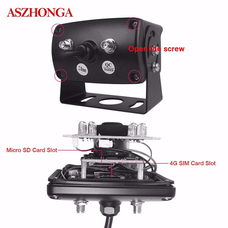 4G Sim Card Vehicles Wireless Camera Security Systems 2.4G Transmit Digital Monitor Surveillance Vehicle Camera For Trucks
