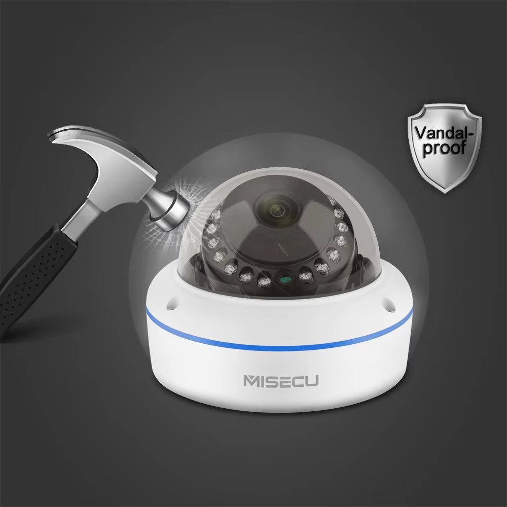 8Channel NVR Kit 5MP Dome CCTV Camera System Audio IP Camera IR Night Vision Surveillance Kit Indoor Home Security kit
