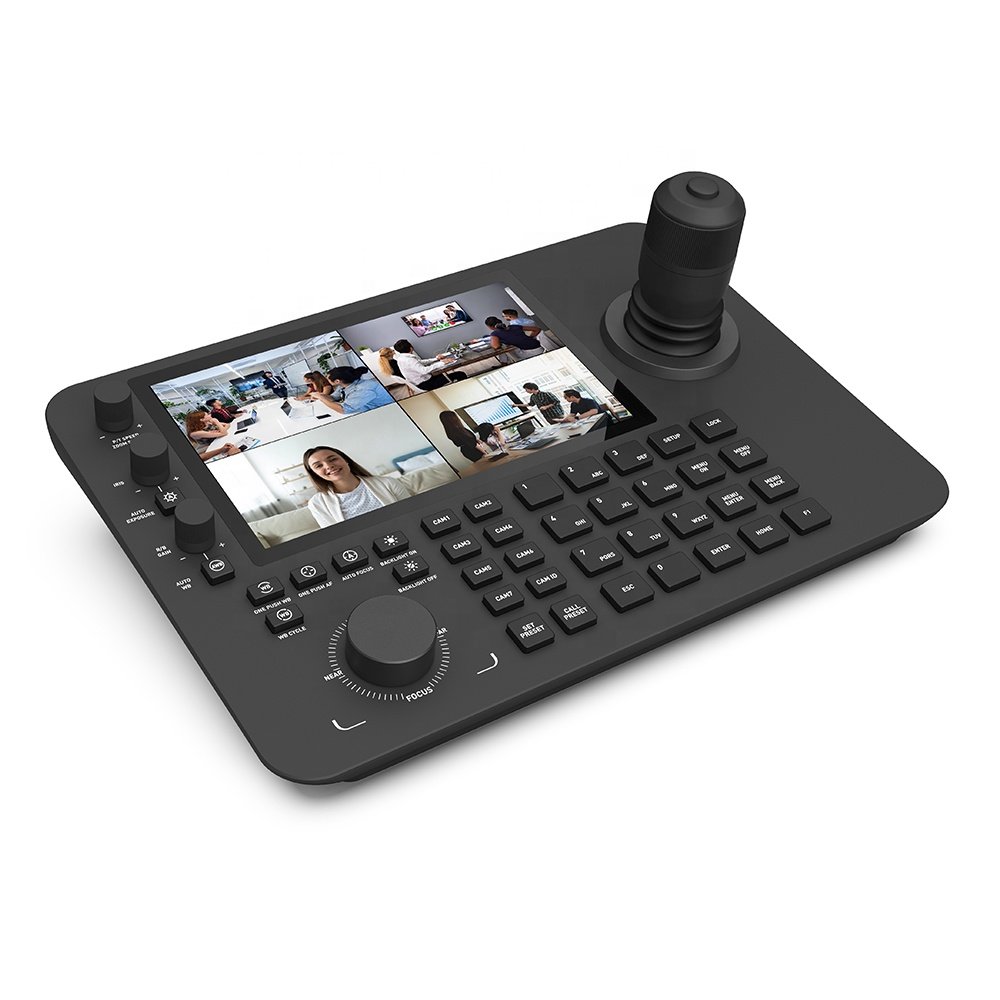 Android system with LCD display surveillance HD 4K NDI camera keyboard Video Conference system IP PTZ joysticks controllers