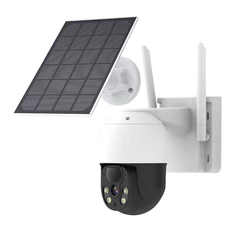 4MP 4Ch Street IP Solar Power CCTV Security Surveillance Camera 4Channel System Outdoor Wireless With Solar Panel For Farm