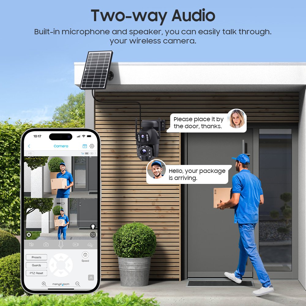 4g wifi solar panels cameras security cctv camera surveillance outdoor sim card solar power ptz camera Dual Lens 6mp