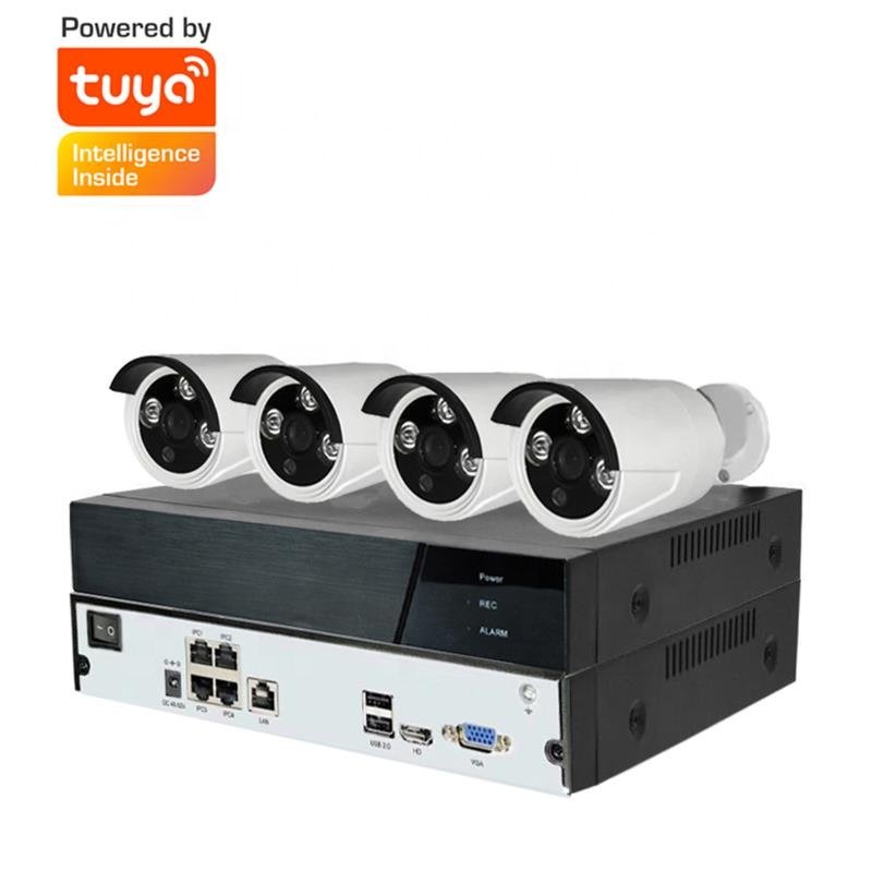 H.265 3MP CCTV Security Camera System 4CH POE NVR With IP Camera CCTV Kit Waterproof IP66 Video Surveillance System TUYA app