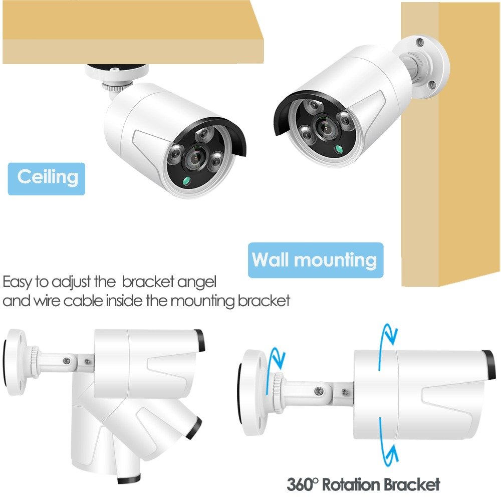 H.265 3MP CCTV Security Camera System 4CH POE NVR With IP Camera CCTV Kit Waterproof IP66 Video Surveillance System TUYA app