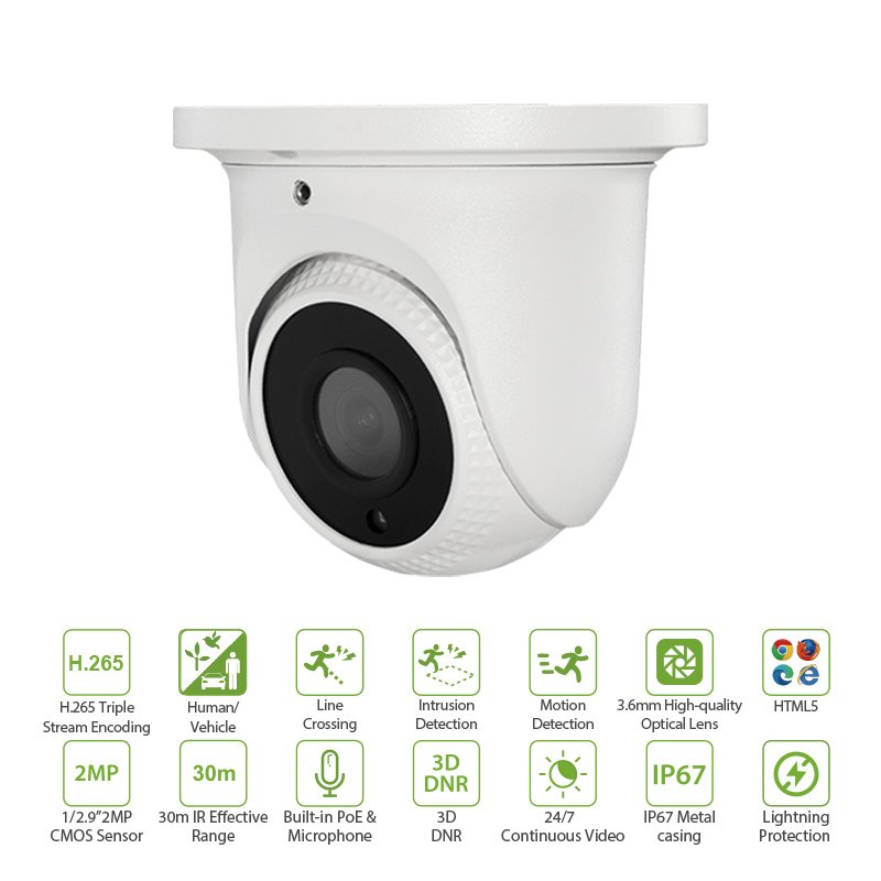 4K 1080p HD Wifi Home Security Camera True Full Color Night Vision Outdoor Waterproof CCTV Turret Camera System