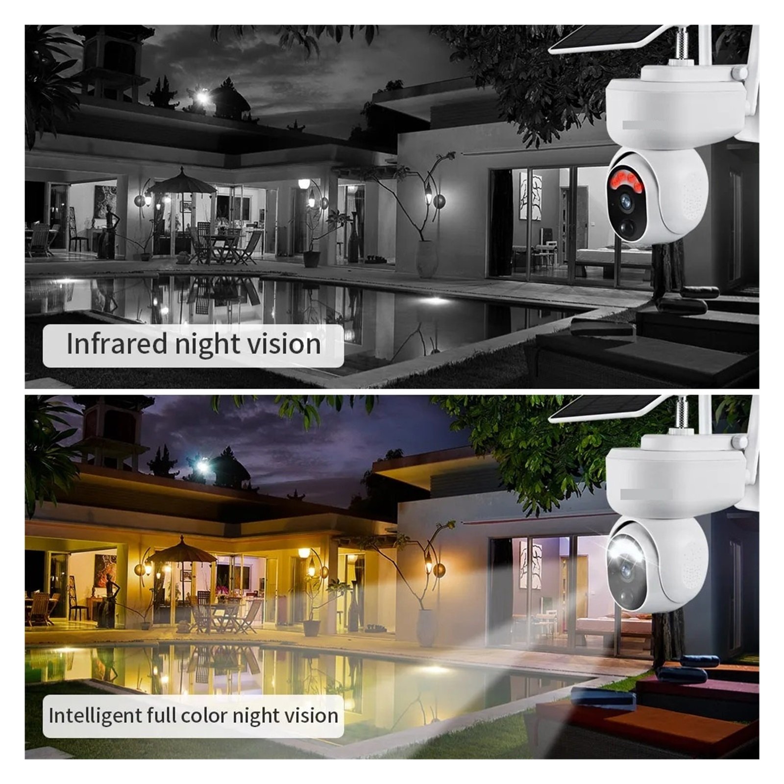 Senhuo 3MP Secure Battery Camera Solar Panel Two-way Audio Wireless Outdoor Full Color Night Vision Monitoring P2P