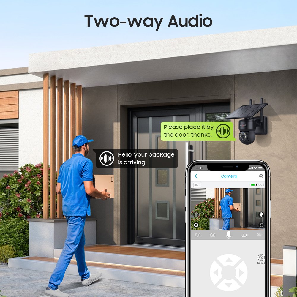 SECTEC GSM 4G Sim Card IP67 Solar Powered Battery Security Solar Energy System PIR GSM LTE 4G Solar Battery Camera